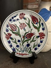 Hand Made Fettah Iznik Floral Design 7 1/4 De...