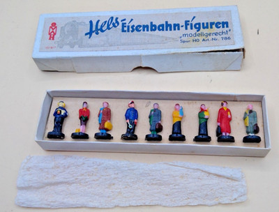 Hels Eisenbahn-Figuren H0, 9 Stück DDR Masse Nr.786 OVP