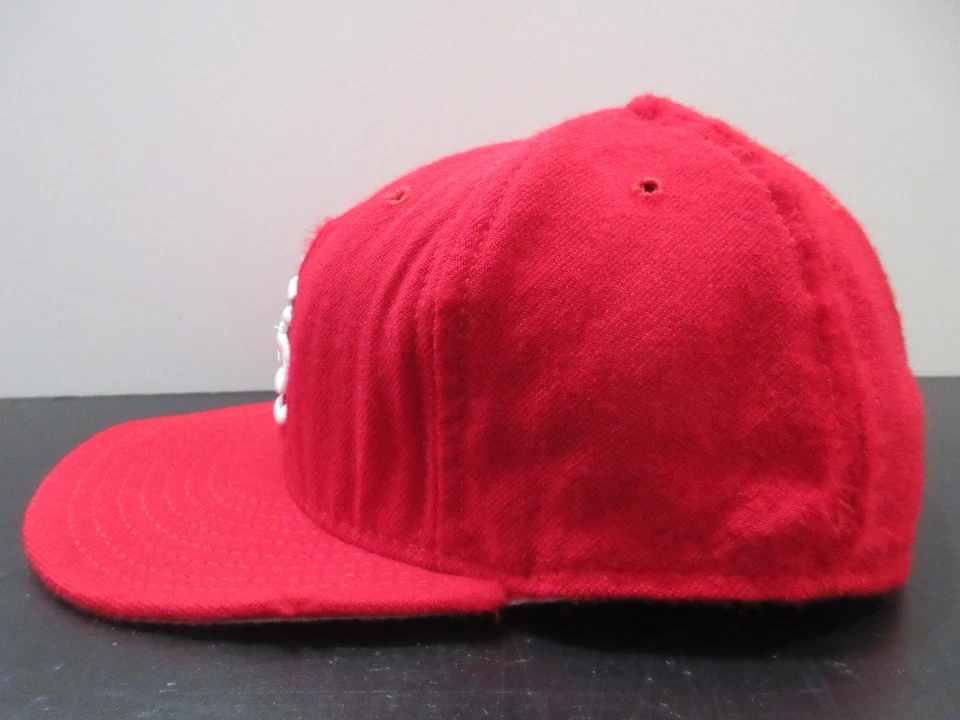 St Louis Cardinals Hat Cap Fitted Mens 7 3/4 Red White MLB Baseball Logo New Era - Image 3 of 4