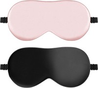 2Er-Pack Schlafmaske, Schlafmaske Aus Seide, Hautfreundlich Schlafbrille, Mit