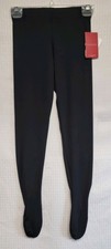 Capezio Ultra Soft Tights Black elastic-free waistband moisture-wicking SZ L-Boy