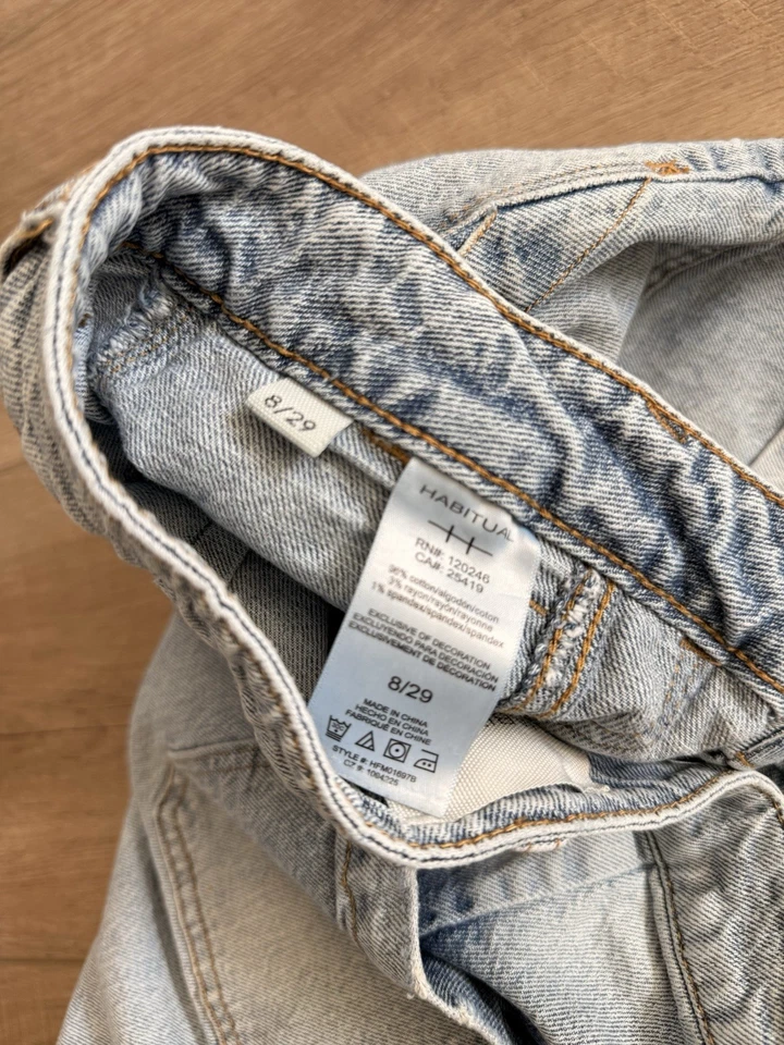 Pantalones de mezclilla Habitual para mujer - talla 29 azul tiro alto pierna recta Foto 3 de 4