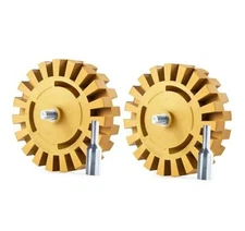  2 Pack Decal Remover Eraser Wheel Rubber Eraser Wheel for Drill 2 Pack Slotted