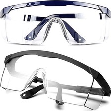 Safety Glasses Clear Anti-Fog & Anti-Scratch Work Lab Goggles Eye Protection UK*