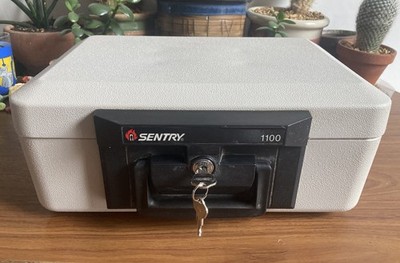 Sentry Safe 1100 Feuerfeste Truhe feuerfeste Tragetasche komplett mit 2 Schlüsseln