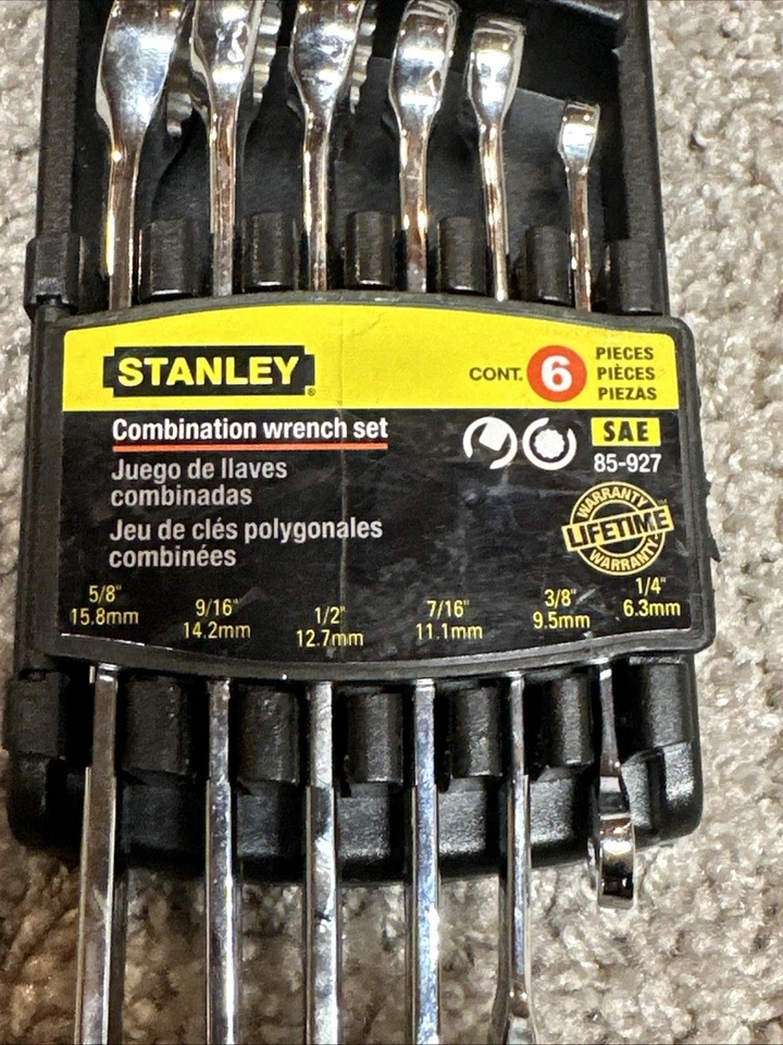 Stanley 85-927 SAE Combination Wrench Set 6-Piece - Image 2 of 2