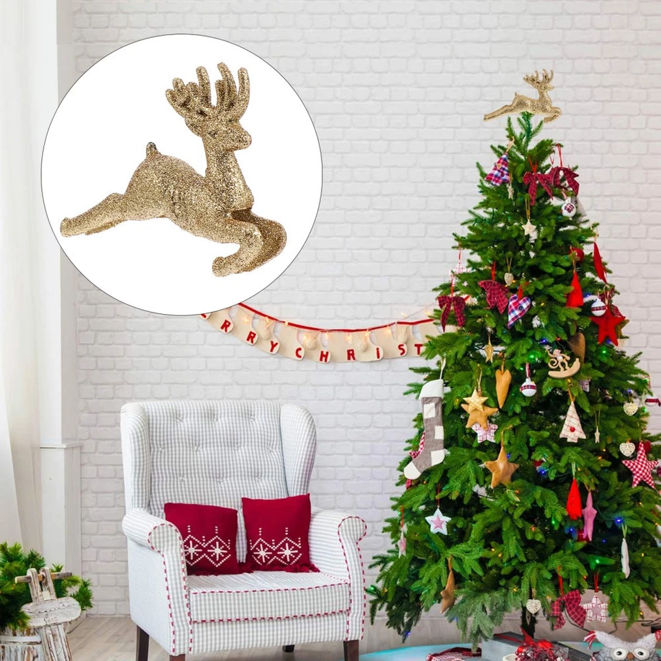 12 Pcs Decori Albero Addobbi Arredamento Tavolo Renna Decorazioni - Immagine 2 di 4