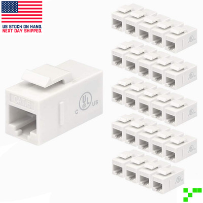 CAT6 Keystone Coupler 25 pc. Ethernet Coupler Female-Female RJ45 CAT5E CAT5 Jack
