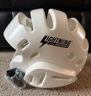 Karate/Martial Arts Headgear,Pro  Force Lightning,White,For Youth,Head Circ 20''