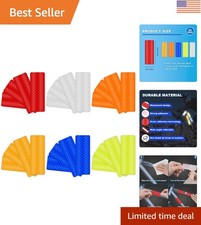 Self-Adhesive Reflective Warning Stickers - 24PCS for Maximum Night Visibility