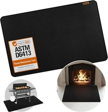 48x30 Inch Rectangle Fireproof Wood Stove Mat, Fire Resistant & Waterproof Silic