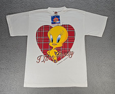 Vintage 1995 Looney Tunes Tweety Bird T-Shirt Kids XL Heart Wood Farm 