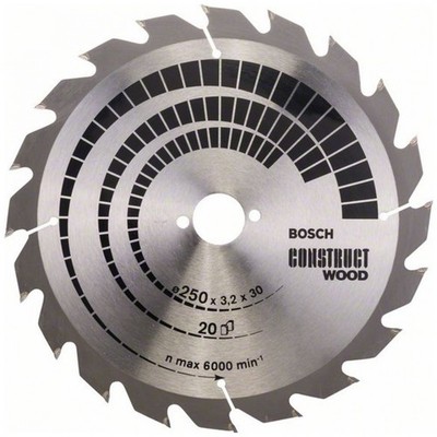 Bosch PRO Construct Wood Kreissägeblatt, 250 x 3,2 x 30 mm