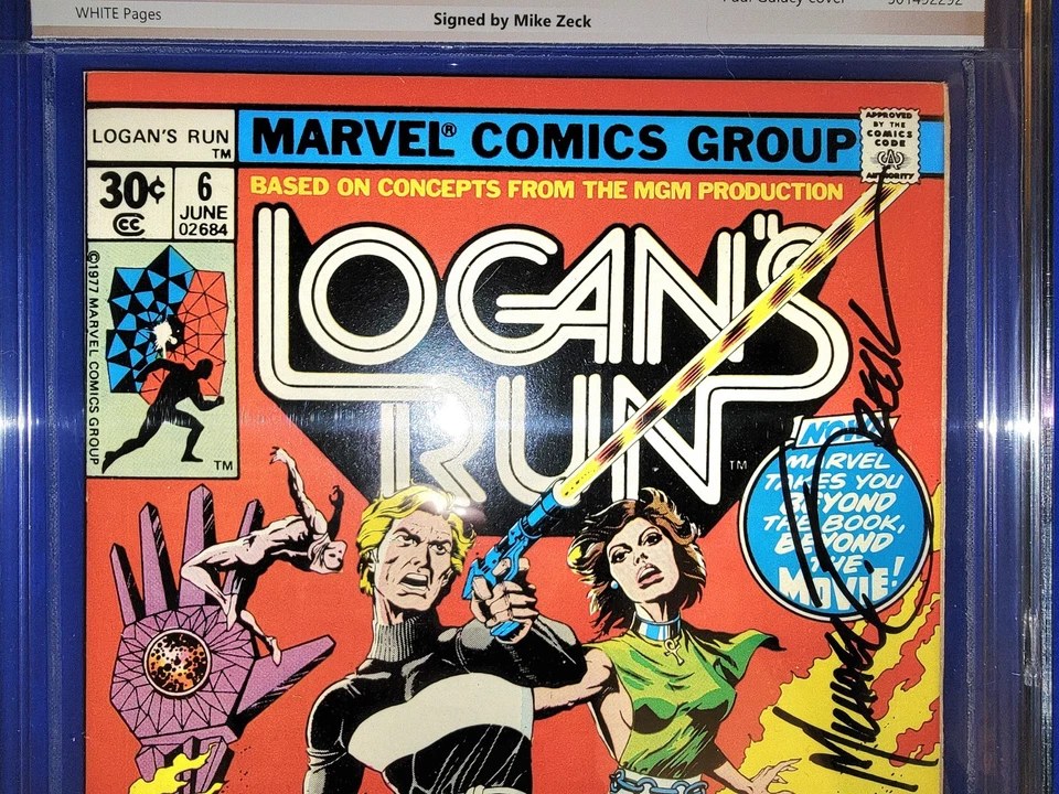 1977 LOGAN'S RUN #6 9.8 Graded Signature Series MIKE ZECK 1ST THANOS SOLO STORY! - Image 2 of 4