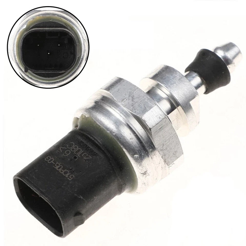 3 Pins Air Pressure Sensor Silver Tone Metal Plastic Black H8200443536 - Image 4 of 4