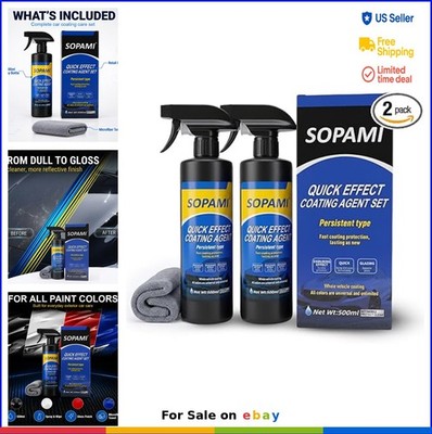 Car Ceramic Coating Spray 6 Month Protection Hydrophobic Quick Wax Polish For