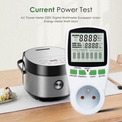 Ac Power Meter Digital Wattmeter Energiekosten-Messgerät Strommessgerät