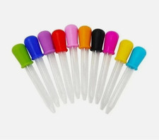 10Pcs/Set 5ml Silicone Plastic Pipette School Lab Experiment Supplies Dropper Fe