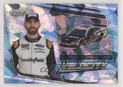 2020 Panini Prizm Velocity Carolina Blue Cracked Ice 11/25 Aric Almirola 04fm