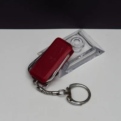 Vintage Mini Taschenmesser Schlüsselanhänger Multitool 1980er Jahre mit Schere - Bild 1 von 4