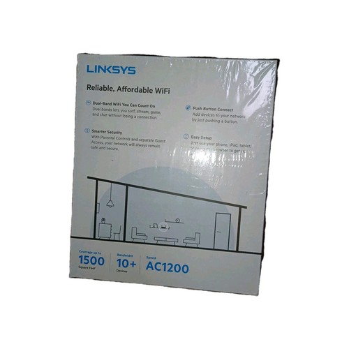 Linksys Dual Band Wifi 5 Router E5400 AC1200 WiFi Router New Sealed (BE) - Picture 3 of 7