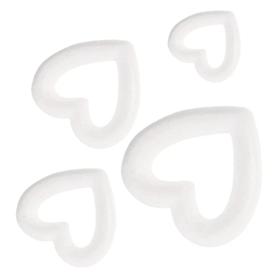 8 Stk. Styropor-Herzformen zum Basteln von Kranzringen, Kranzformen für - Bild 3 von 4