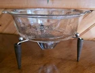 Vintage Fire King MCM 2qt Casserole W/ Atomic Warming Stand