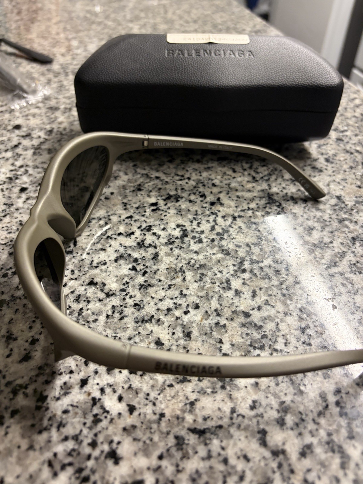 Balenciaga Reflective Gray Bat Sunglasses from Ssense Punk Gothic y2k eyewear thumbnail 2