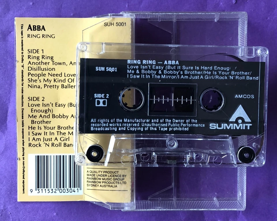 RING RING ABBA cassette 1980 SUMMIT SUH 5001 AUSTRALIA Dolby System C1 - Image 4 of 4