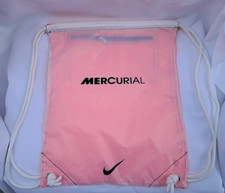 Nike Mercurial Soccer Drawstring Tote Carry Shoe Dust Gym Bag 16x13 White Punch