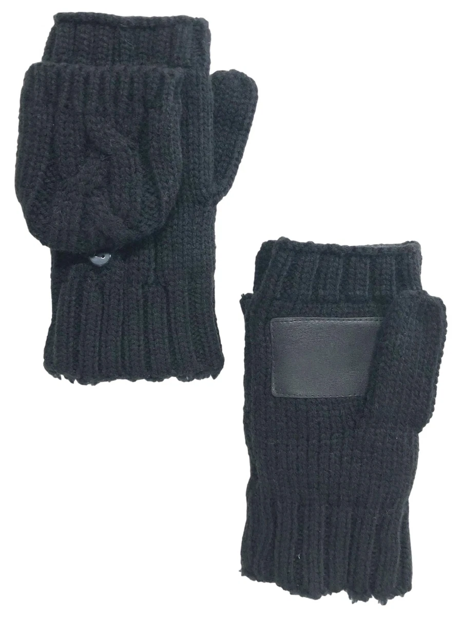 Ladies 1 Pair Isotoner Smartouch Chunky Knit Stripe Gloves In 2 Colours