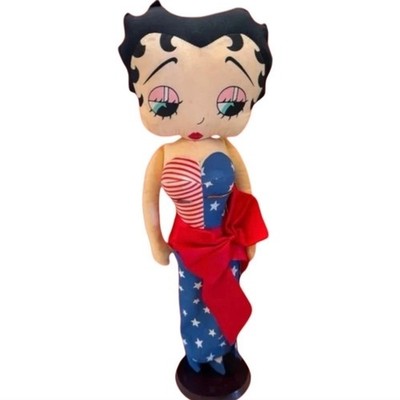 Extremely Rare 18  Betty Boop 1983 Patriotic Plush Rag Doll -