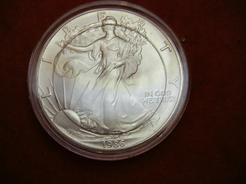 1986 American Silver Eagle BU Coin 1 Oz $1 Dollar Uncirculated First Year Mint