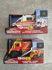 Majorette Feuerwehr und Krankenwagen Set