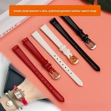 Quality Shiny Genuine Leather Watch Straps Womens Small-sized Band 6 8 10 14mm
