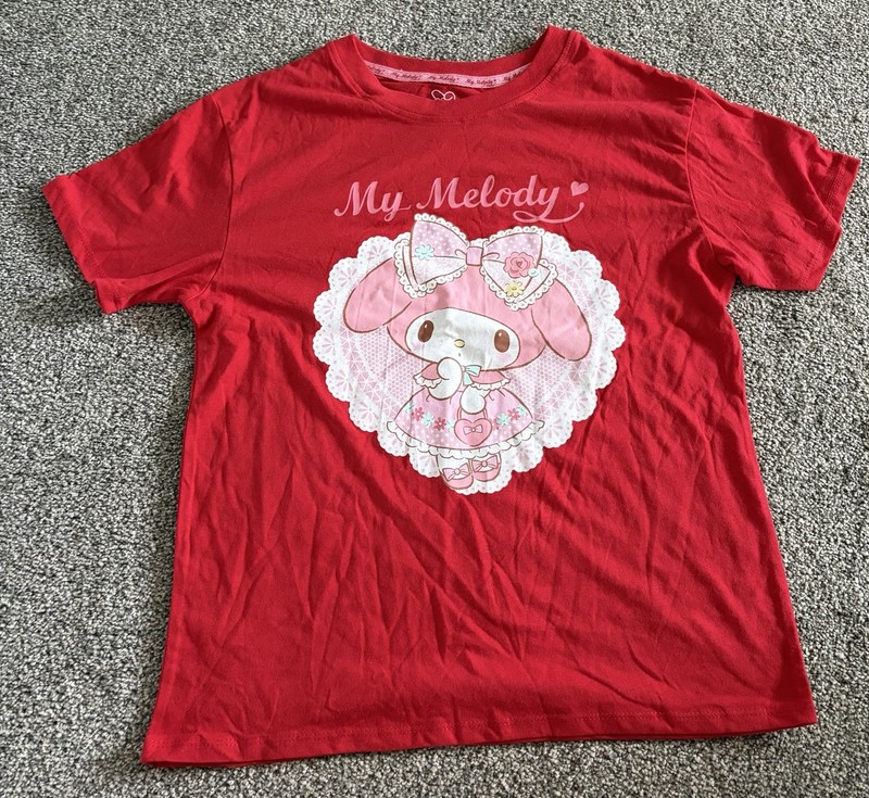 Girls My Melody Red T-Shirt Size XL NWT