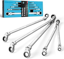 Duratech Extra Long Flex-head Ratcheting Wrench Set Double Box End Wrench Set