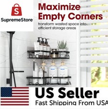 Corner Shower Caddy 2 Pack, Adhesive Shower Organizers, Rustproof Stainless