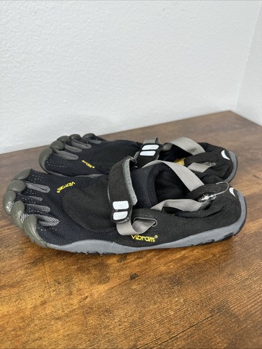 Vibram FiveFingers Barefoot Running Shoes Minimalist Men 9-9.5 Black Gray Gym - Picture 5 of 12