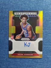2021-22 Prizm- Keon Johnson Sensational Signatures Gold Prizm #'d/10 Rookie Auto