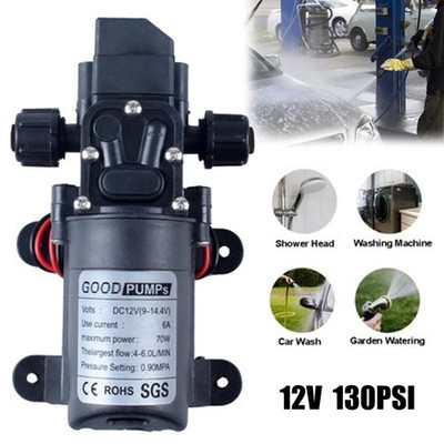 12Volt DC Water Pump Diaphragm Self Priming Sprayer RV Camper Marine Boat Shower