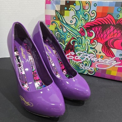 Ed Hardy West LA Heels Stilettos Women's Size 7 Purple