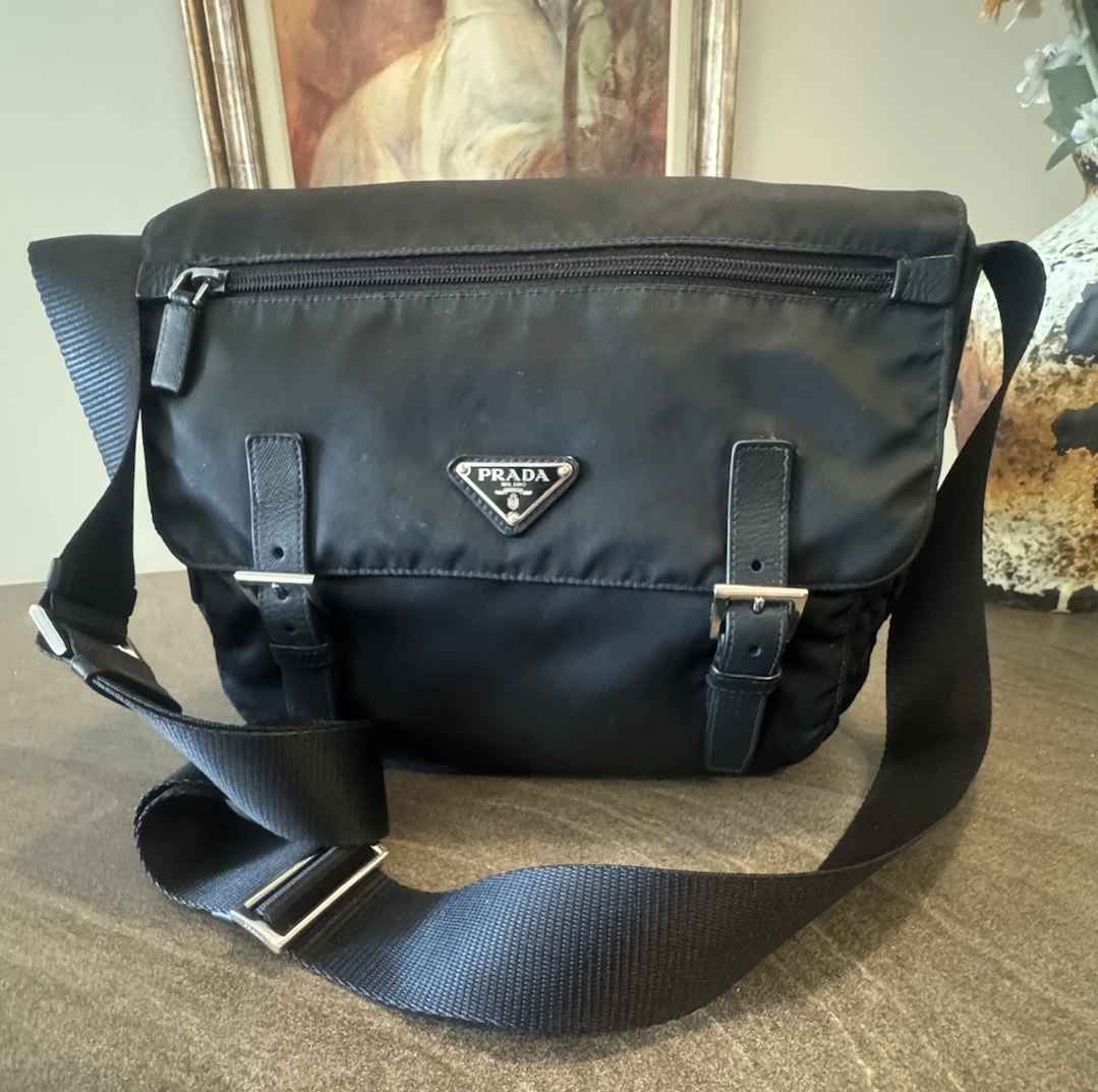 PRADA Tessuto Shoulder Bag Black Bags & Handbags for Women for