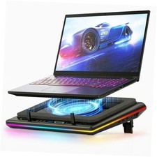 V12 RGB Laptop Cooling Pad,Gaming Laptop Cooler with 5.5 Inch Powerful Turbofan