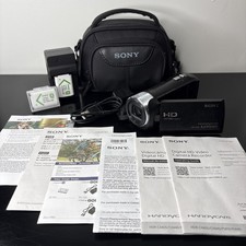 Sony Handycam HDR-CX405 Camcorder w/16GB SD  Manual  Chargers  Two Batteries