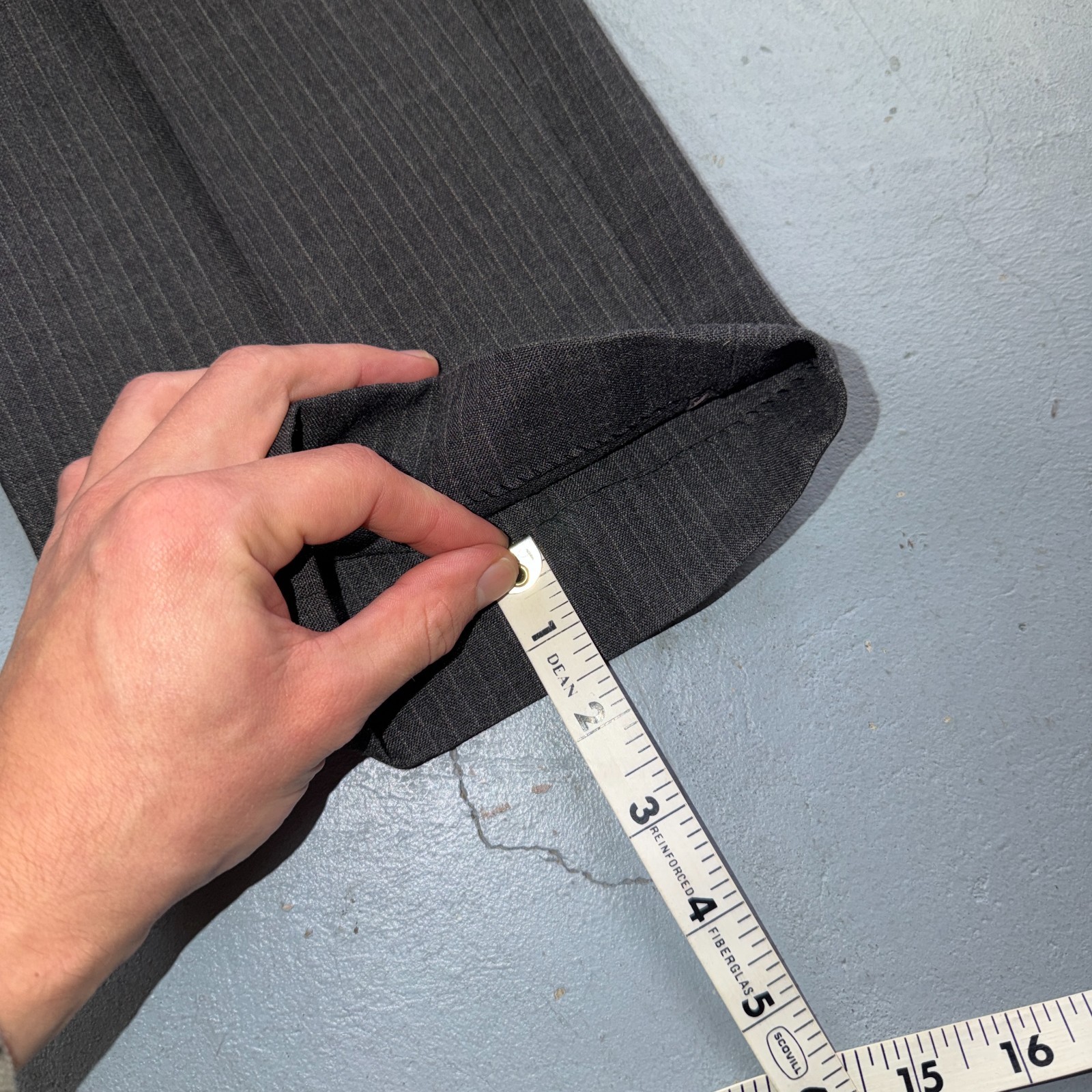 1960s 1950s VTG Mens 2 PC Suit 38 Jacket Coat Pants Gray Union Wool Rockabilly image 5