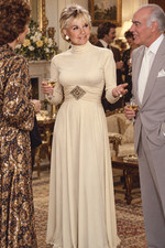 Doris Day Owned  Worn Creme Silk Turtle neck Gown from stylist Sydney Guilaroff