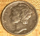 1945 S Mercury Dime - Micro S - VF - 0% Silver Dime.
