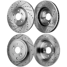Front & Rear Brake Disc Rotors For Honda Ridgeline 2006 2007 2008 2009 2010-2014
