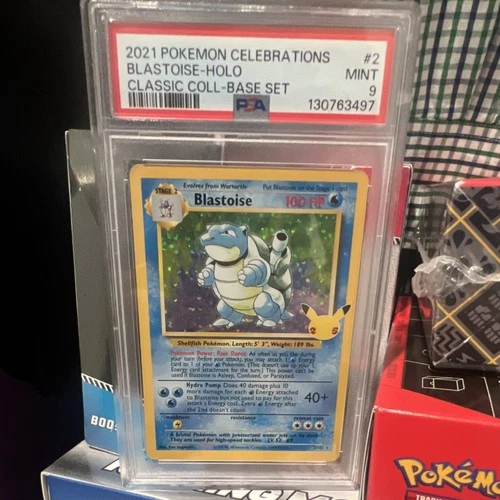 Pokémon Blastoise PSA 9 Holo Celebrations Classic Collection 2/102 English 2021